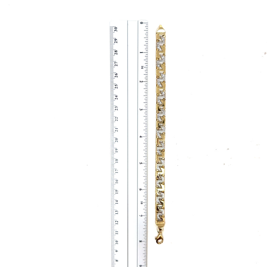 9ct Yellow Gold Cubic Zirconia Set Bracelet