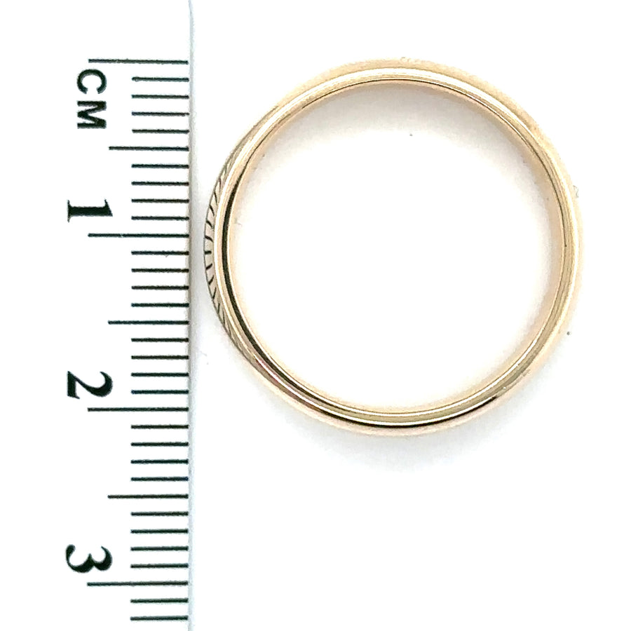 9ct Yellow Gold Plain Band Ring - Size P 1/2