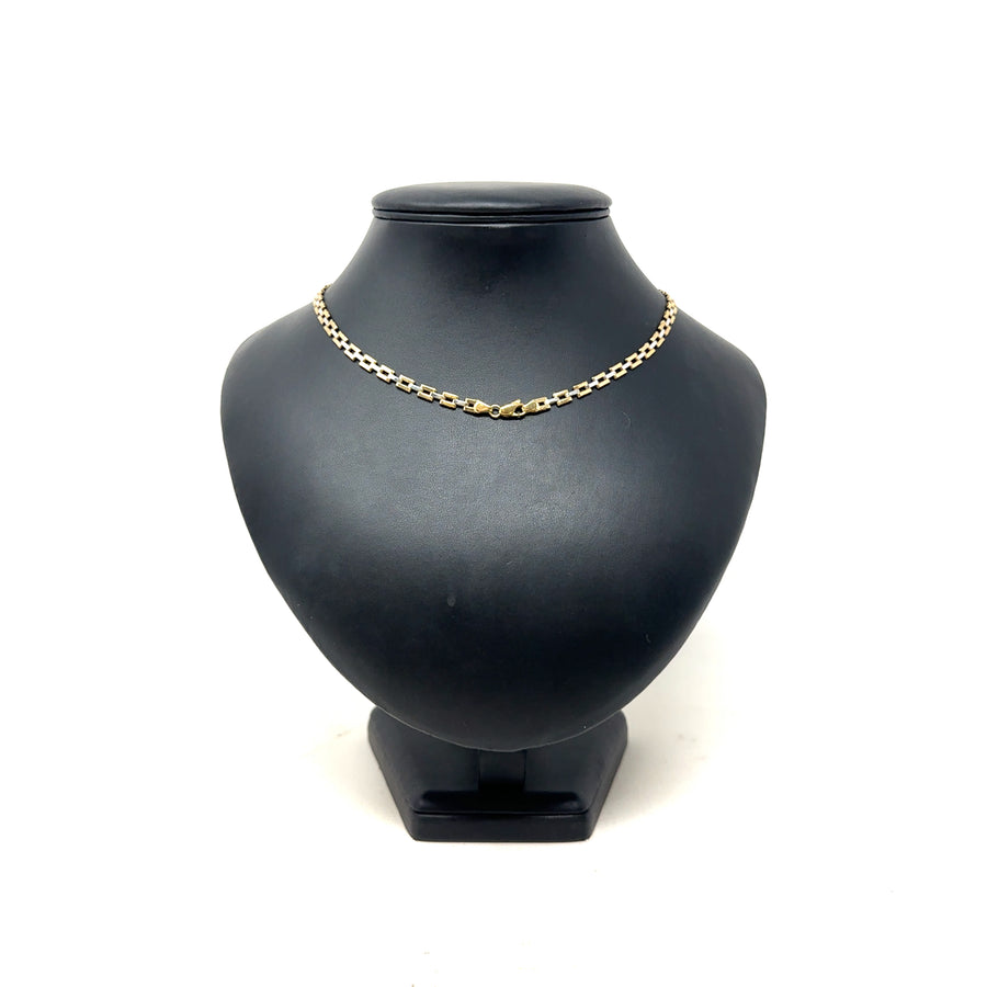 9ct Bi-Colour Link Necklace (17")