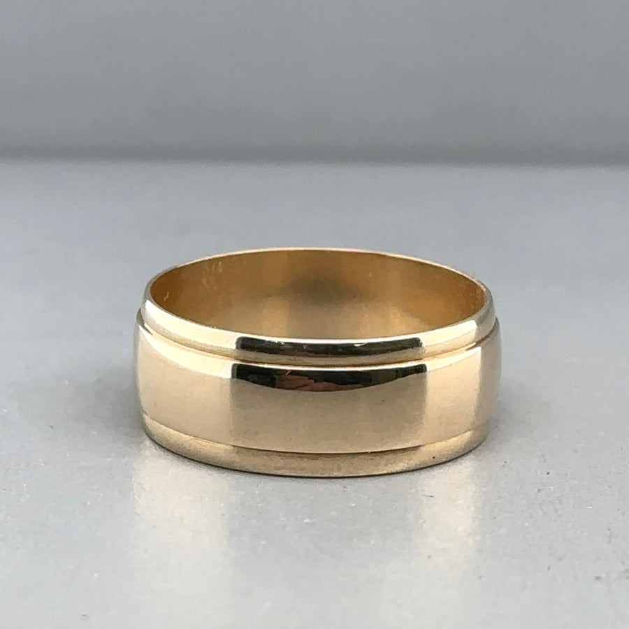 9ct Yellow Gold Band Ring - Size L