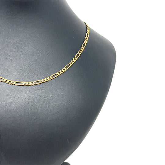 9ct Yellow Gold Figaro Chain (24")