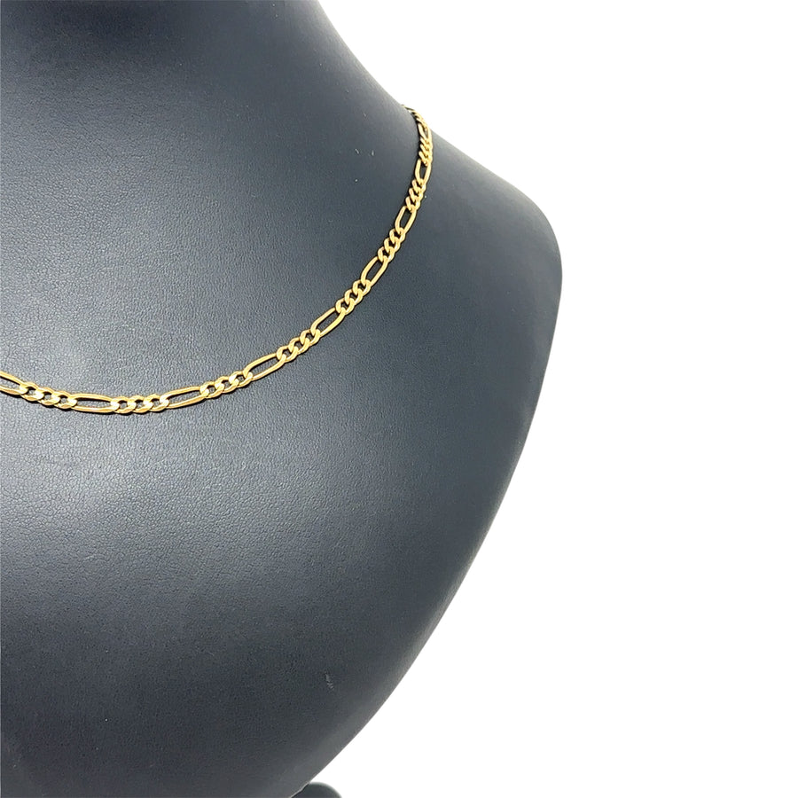 9ct Yellow Gold Figaro Chain (24")
