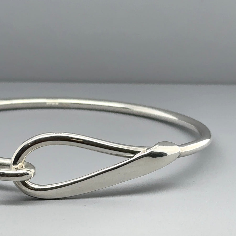 Sterling Silver Hook and Eye Bangle