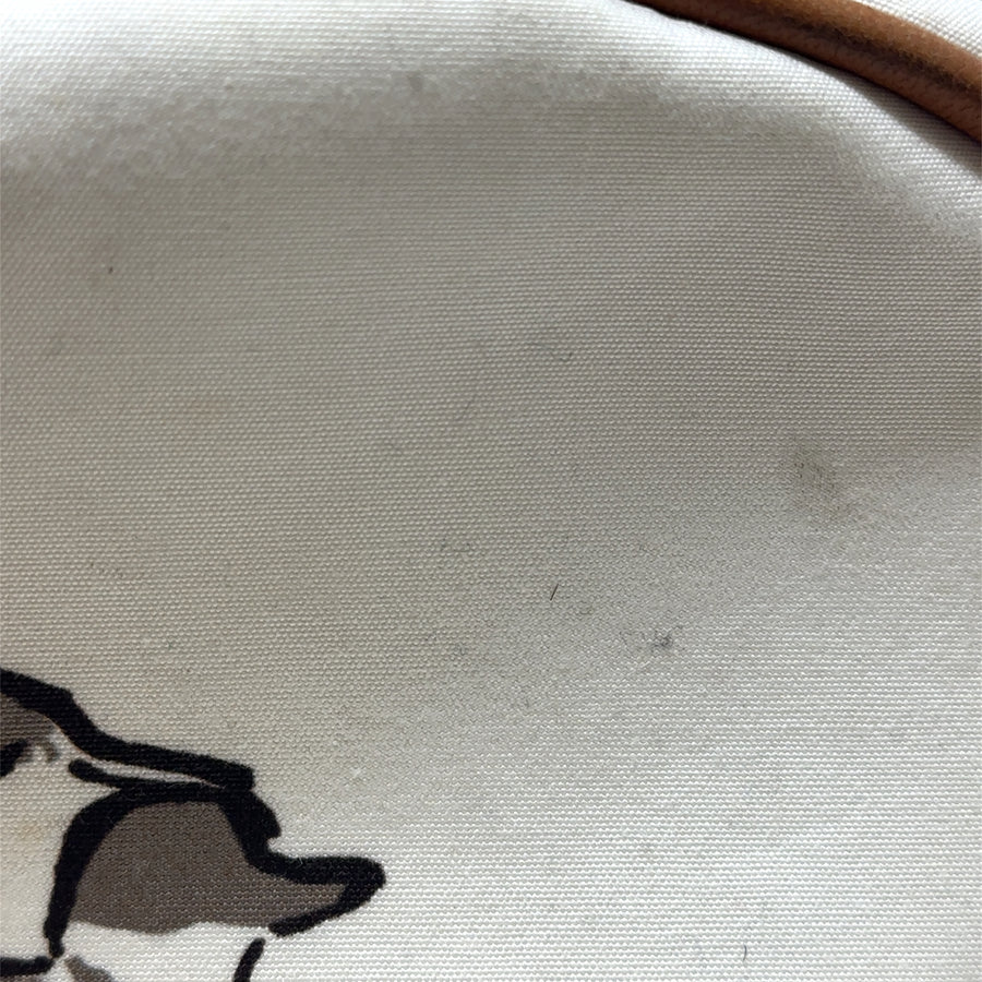 Pre-Owned Canvas Black and White Horse Print Hermes Tote Bag