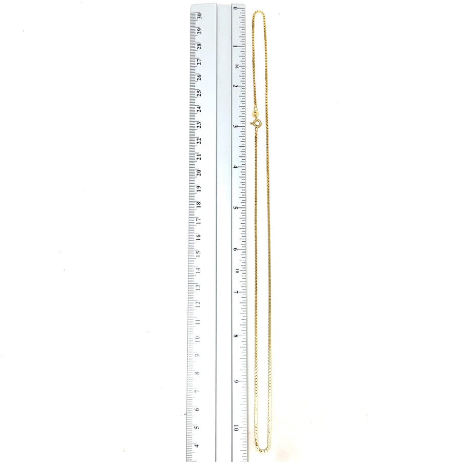 9ct Yellow Gold Box Chain (21")