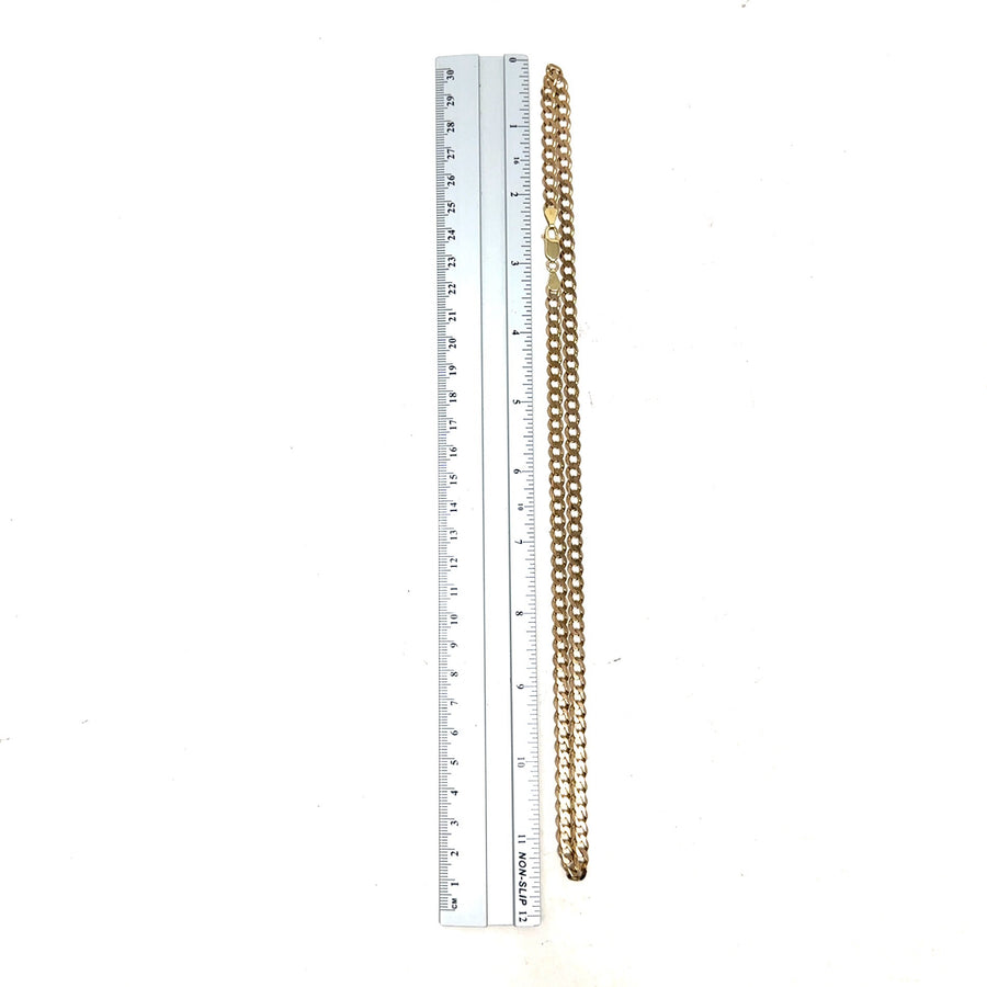 9ct Yellow Gold Curb Chain (23")