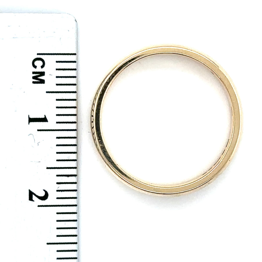 9ct Yellow Gold Band Ring - Size N