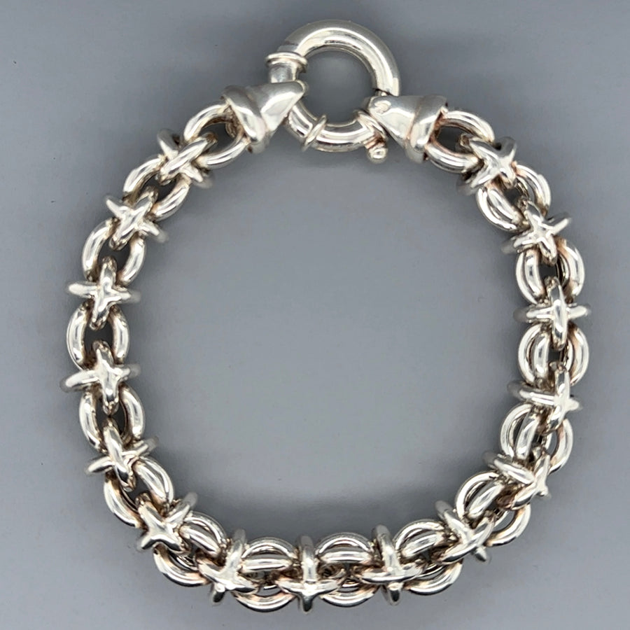 Sterling Silver Fancy Link Bracelet