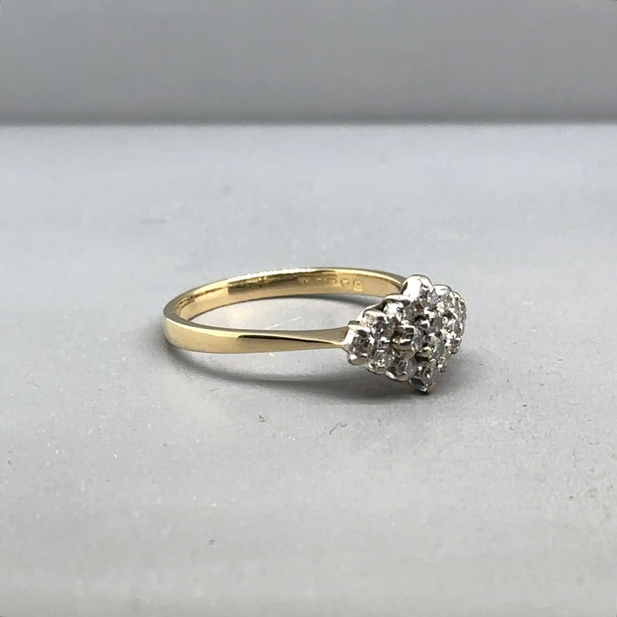 18ct Yellow Gold Diamond Ring (c. 0.32ct) - Size L
