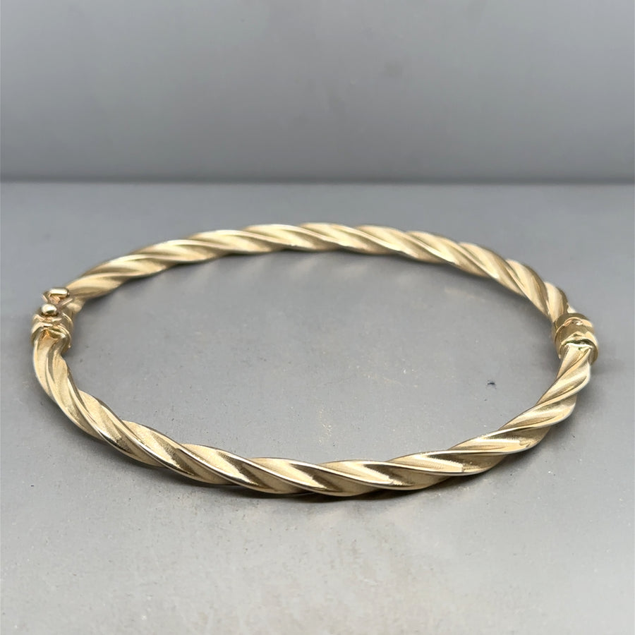 9ct Yellow Gold Twist Bangle NEW!
