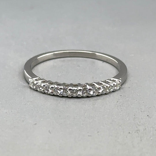 18ct White Gold Diamond Half Eternity Ring (c. 0.20ct) - Size M