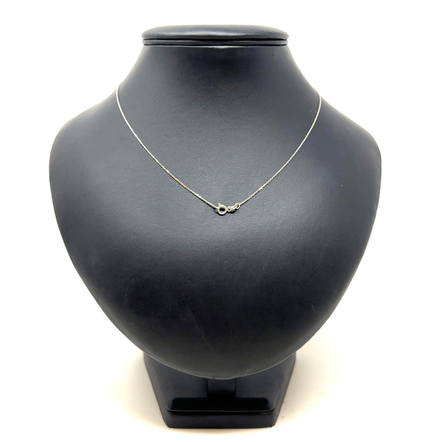 14ct White Gold Single Stone Diamond Pendant and Chain (c. 0.25ct) (17")