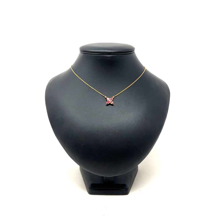 14ct Yellow Gold Tourmaline and Diamond Necklace (19")