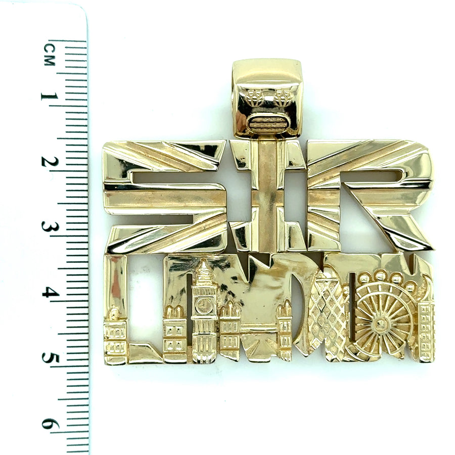 9ct Yellow Gold Sir London Pendant