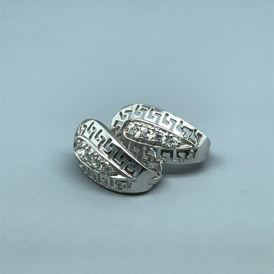 9ct White Gold Cubic Zirconia Earrings