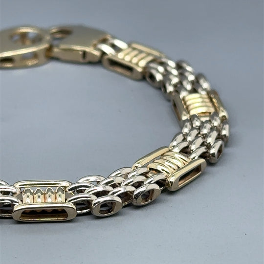9ct Bi-Colour Fancy Bracelet