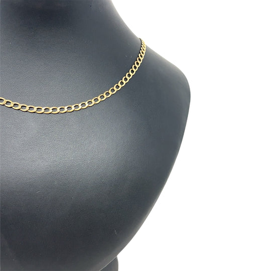 9ct Yellow Gold Curb Chain (19")
