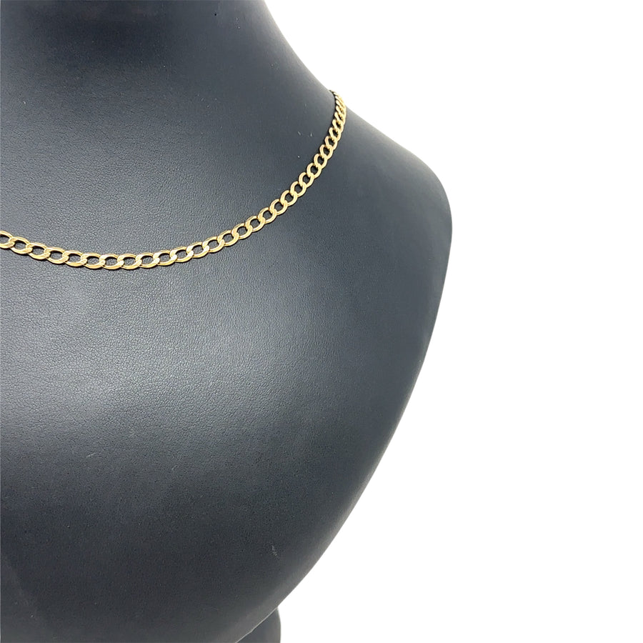 9ct Yellow Gold Curb Chain (19")