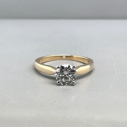 9ct Yellow Gold Single Stone Lab Grown Diamond Ring (c. 1.00ct) - Size L - NEW!