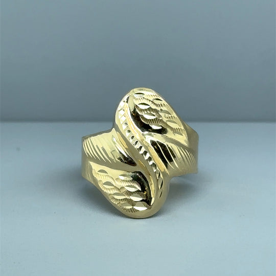 14ct Yellow Gold Knot Style Ring - Size S 1/2
