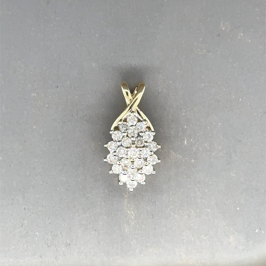 9ct Yellow Gold Diamond Pendant (c. 0.45ct)