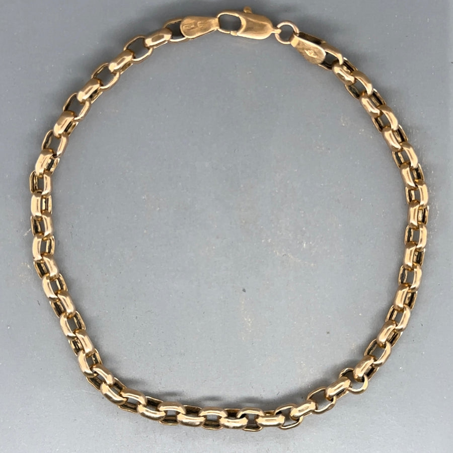 9ct Yellow Gold Belcher Bracelet