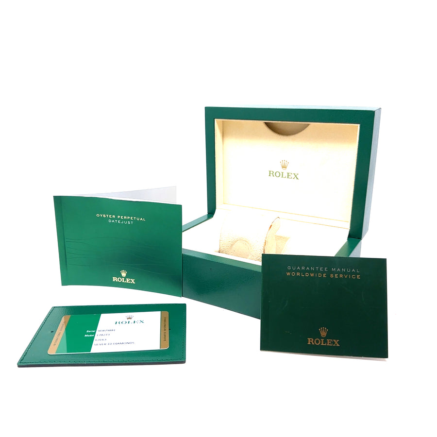 Pre-Owned 18ct Yellow Gold and Stainless Steel Bi-Colour Diamond Dot Datejust Rolex (Midi)
