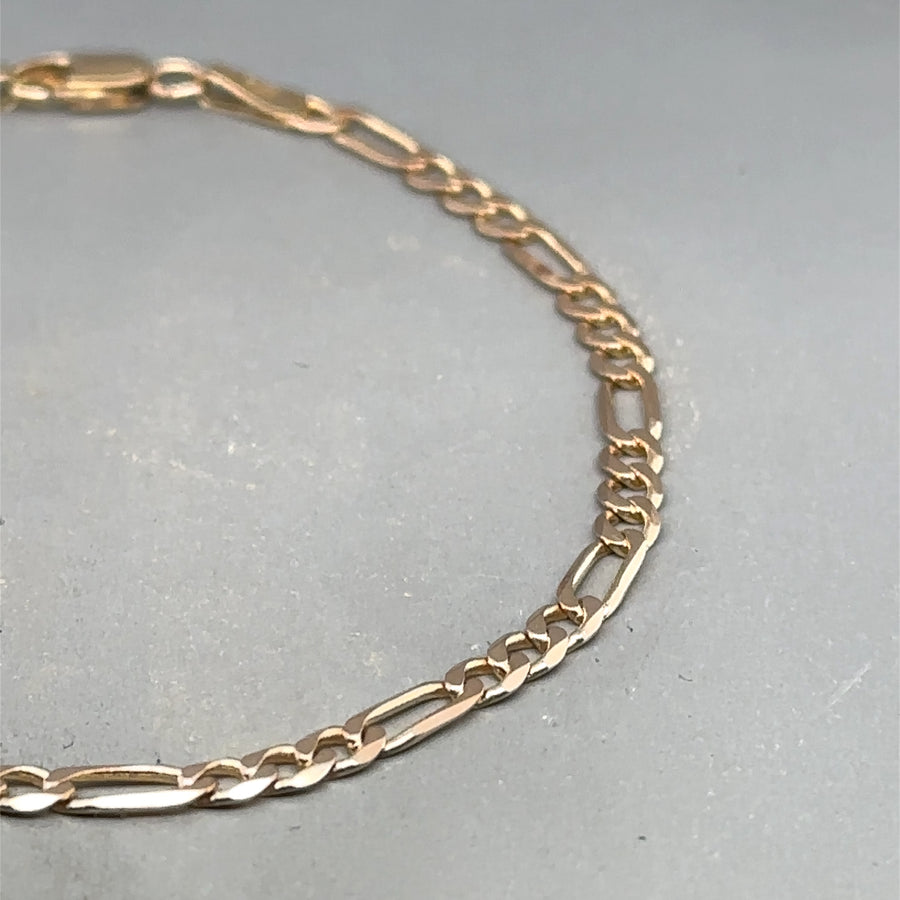 9ct Yellow Gold Figaro Bracelet