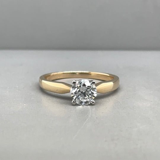 9ct Yellow Gold Single Stone Lab Grown Diamond Ring (c. 1.00ct) - Size O - NEW!