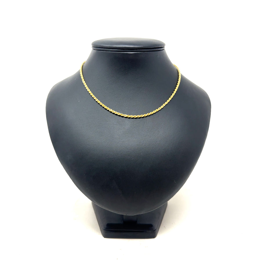 18ct Yellow Gold Twist Chain (30”) NEW!