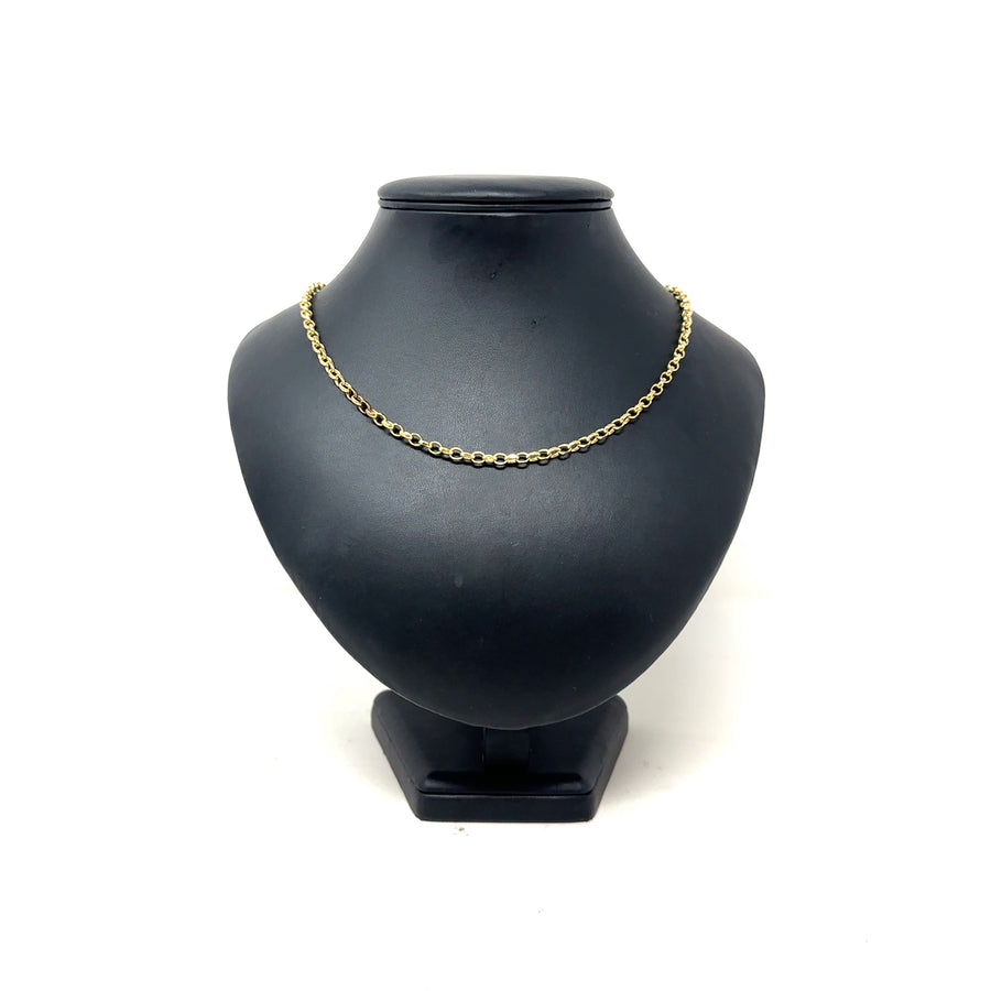 9ct Yellow Gold Diamond Cut Belcher Chain (24")