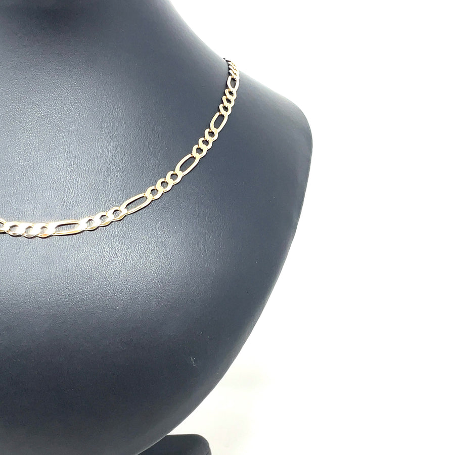 9ct Yellow Gold Figaro Chain (22")