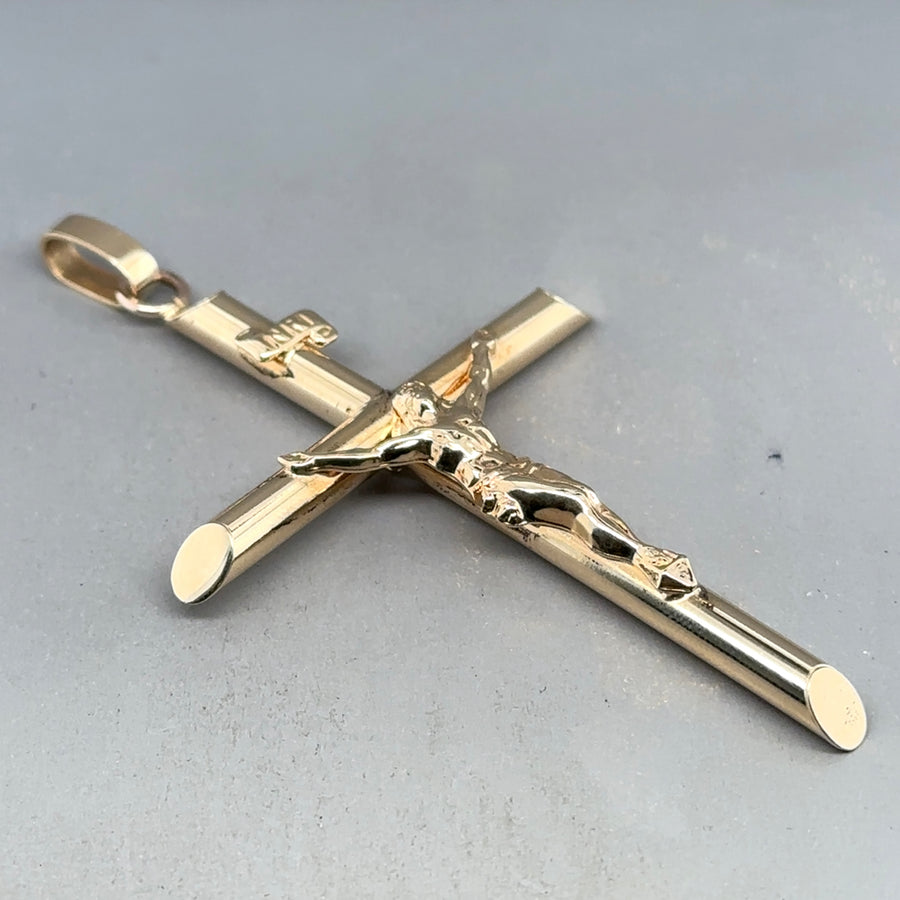 9ct Yellow Gold Crucifix Pendant
