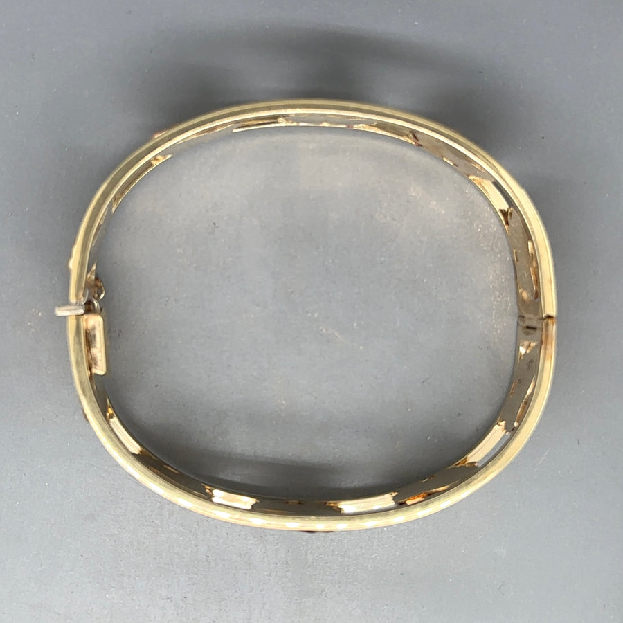 9ct Tri-Colour Elephants Bangle