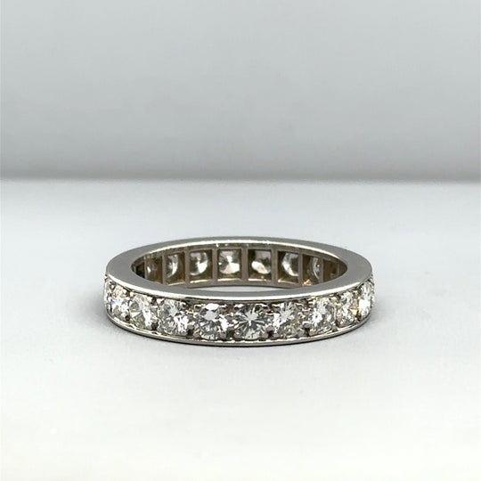 Palladium Diamond Eternity Ring (c. 2.20ct) - Size O