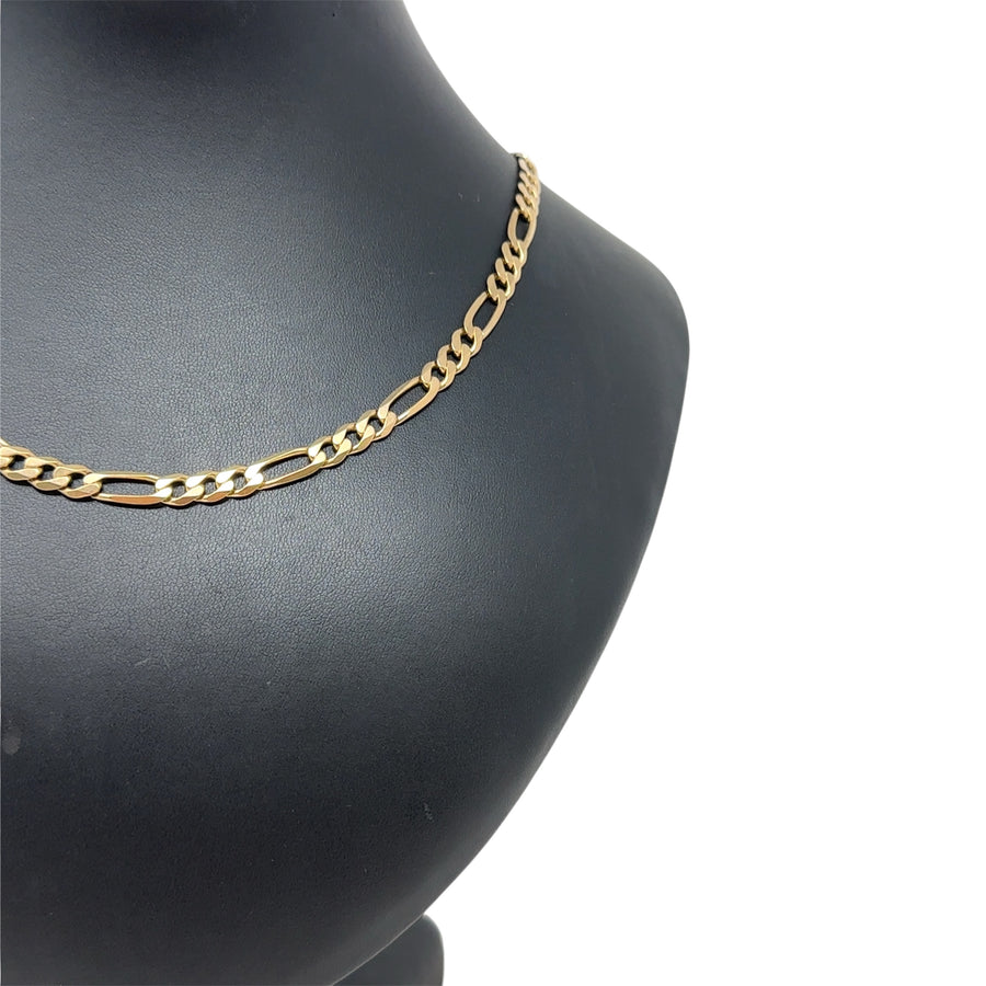 9ct Yellow Gold Figaro Chain (24")