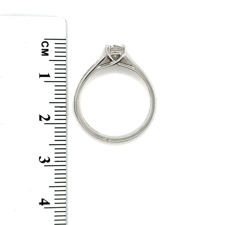 18ct White Gold Single Stone Diamond Ring (c. 0.70ct) - Size M