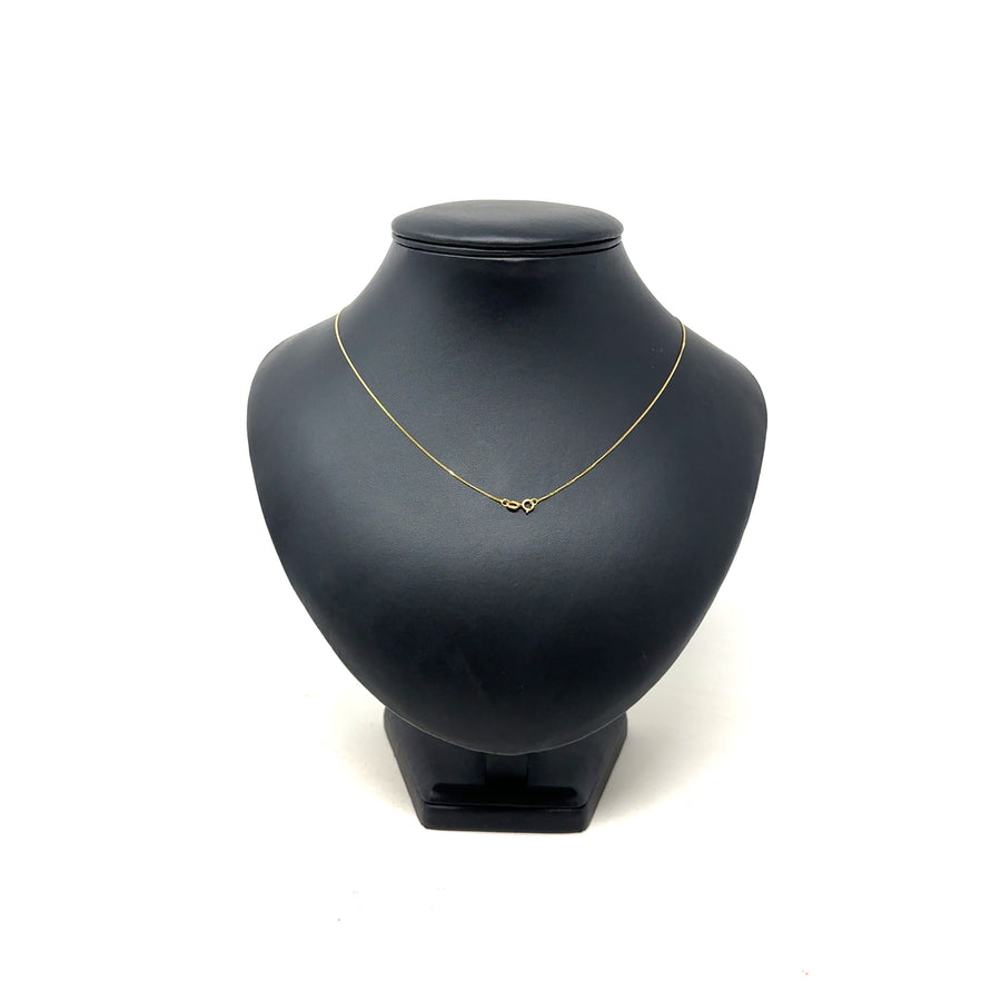 18ct Yellow Gold Diamond and Chrysophase Pendant and Chain (c. 0.50ct) (20")