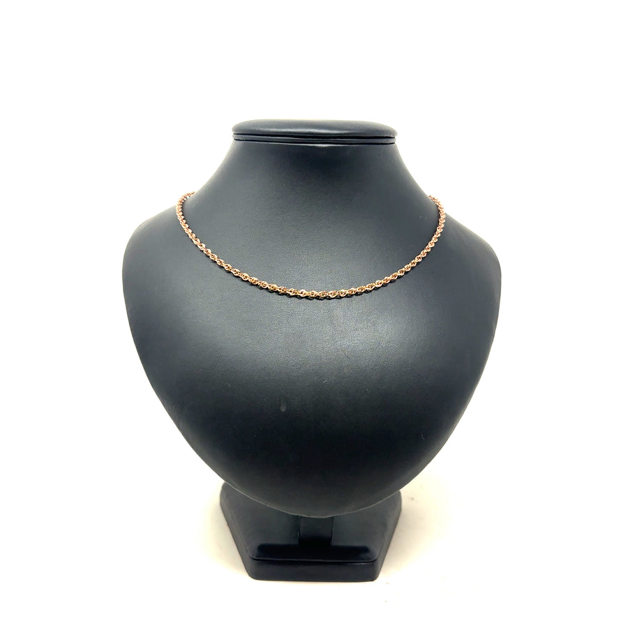 9ct Rose Gold Fancy Link Chain (18")