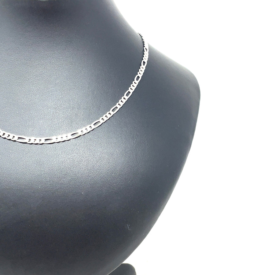 Sterling Silver Figaro Chain (18")