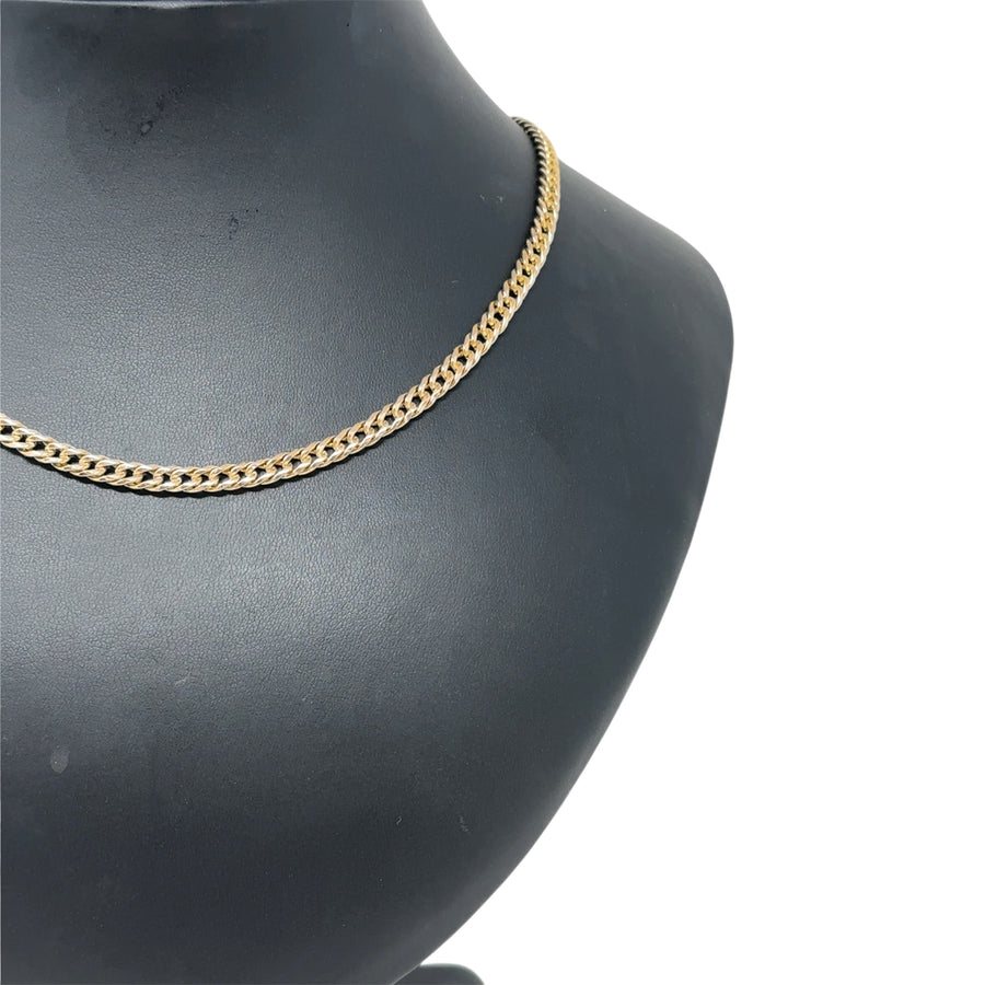 9ct Yellow Gold Double Curb Chain (18")