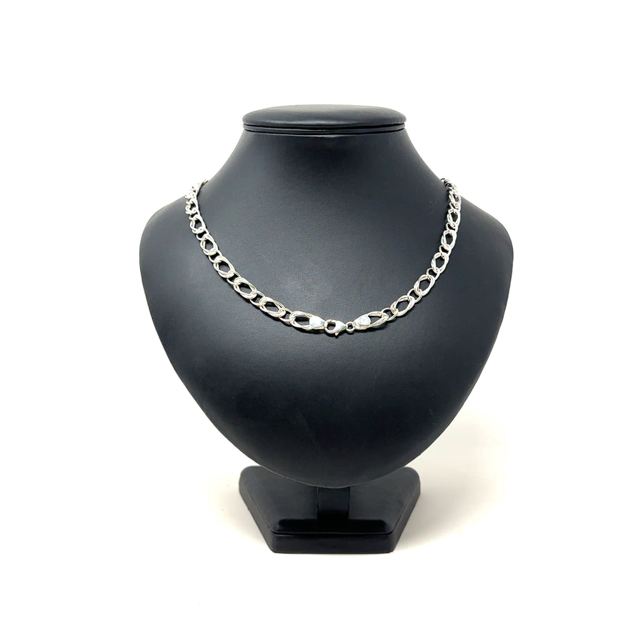 Sterling Silver Fancy Link Chain (24")