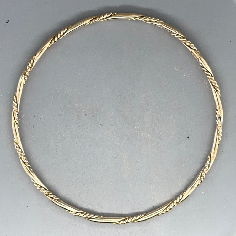 9ct Yellow Gold Plaited Wrap Bangle