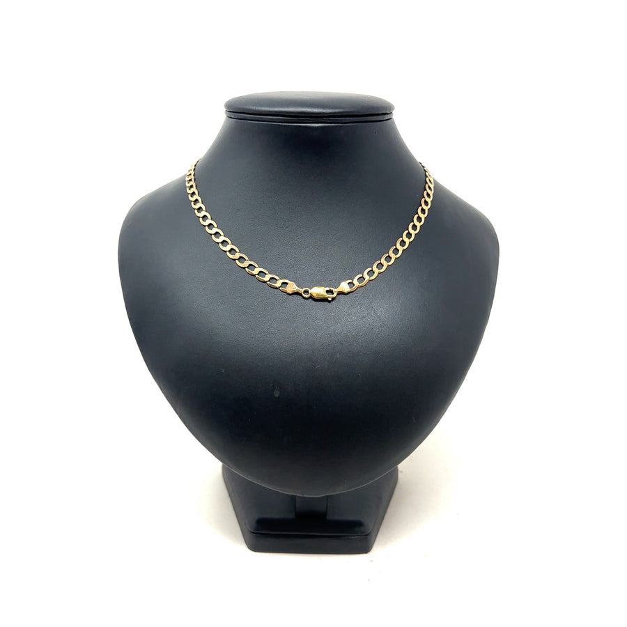 9ct Yellow Gold Curb Chain (17")