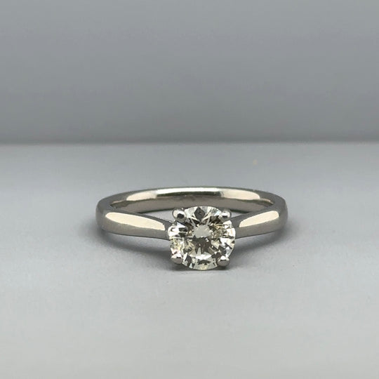 Platinum Single Stone Diamond Ring (c. 1.10ct) - Size N 1/2