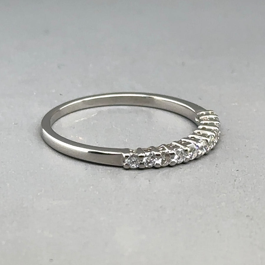 18ct White Gold Diamond Half Eternity Ring (c. 0.20ct) - Size M