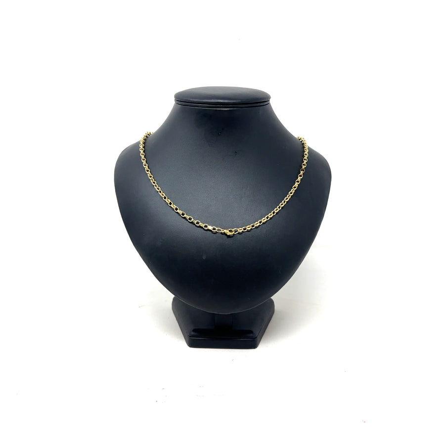 9ct Yellow Gold Diamond Cut Belcher Chain (24")
