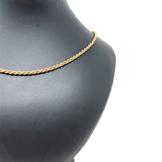 9ct Yellow Gold Twist Chain (22")