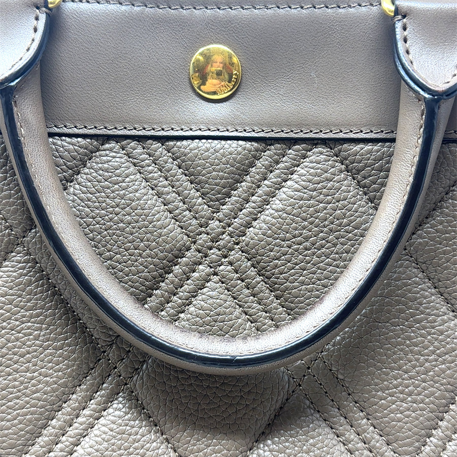 Pre-Owned Leather Dark Beige Marylebone Tote Bag