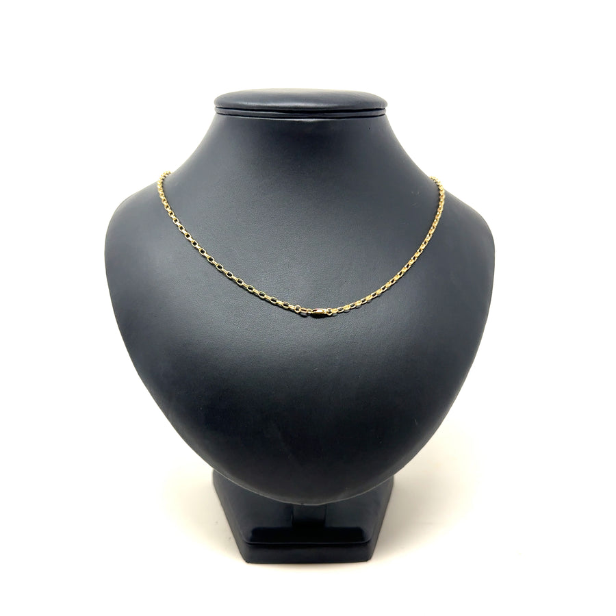 9ct Yellow Gold Oval Belcher Chain (24")